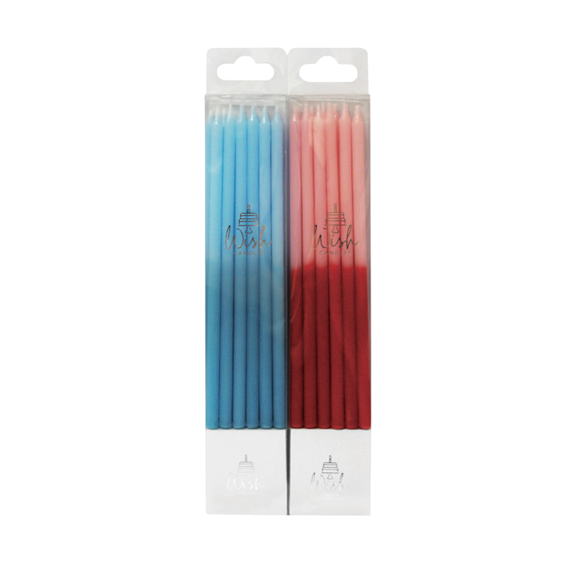 Velas com glitter gradiente
