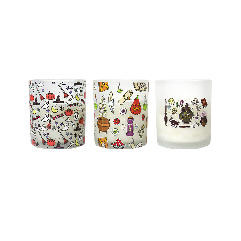 Copo de vela de aromaterapia estampado para Halloween